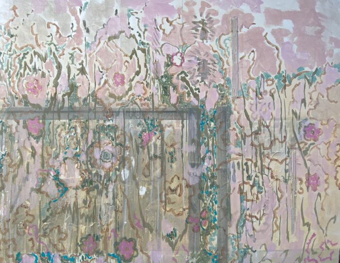 House work 150x120cm watercolour on canvas