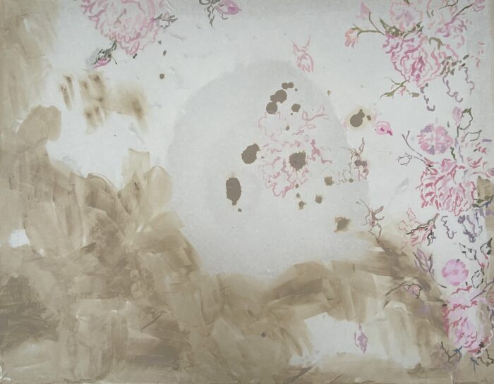 What is left behind 69x55cm